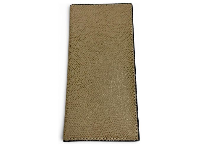 Valextra Greige Leather Long Wallet Grey - view 7