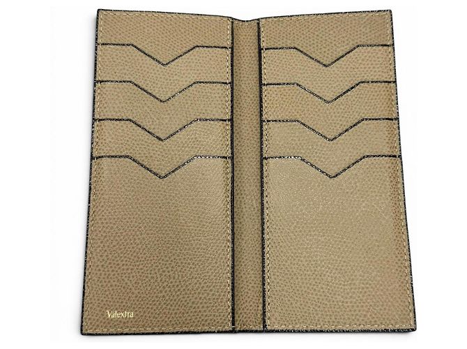 Valextra Greige Leather Long Wallet Grey - view 8