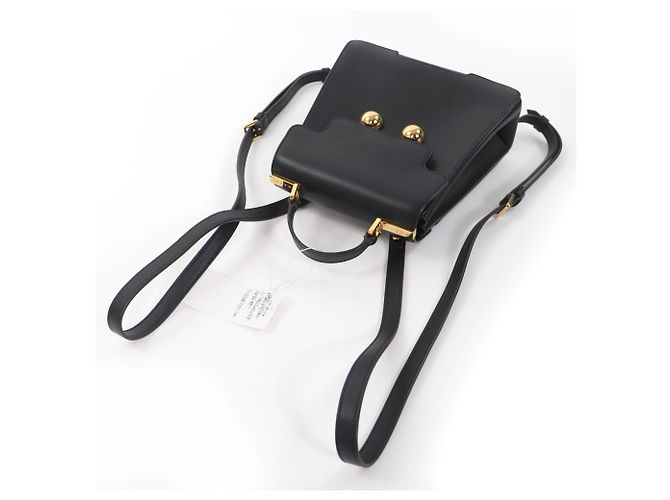 Marni ZAMP0018U0 Mini zaino/borsa Trancaloo in pelle Nero - vista 5