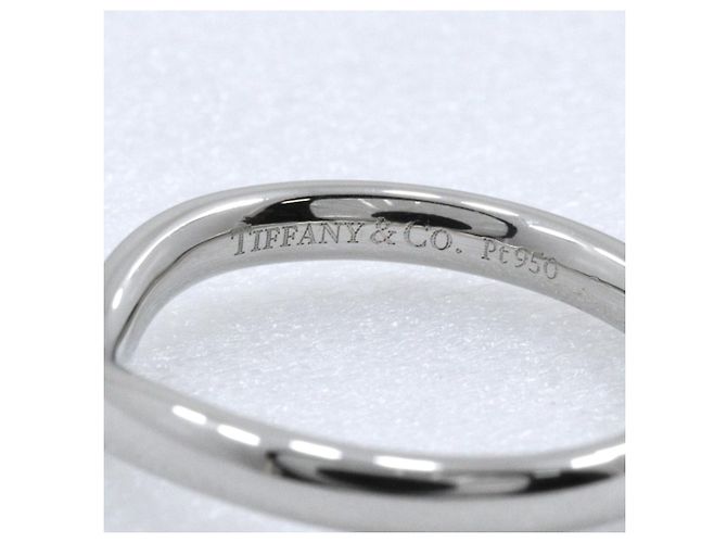 Fede curva Tiffany & Co. Elsa Peretti in platino con diamanti Argento - vista 5