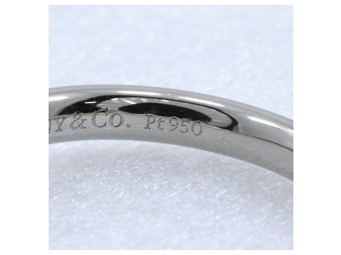 Fede curva Tiffany & Co. Elsa Peretti in platino con diamanti Argento - vista 6