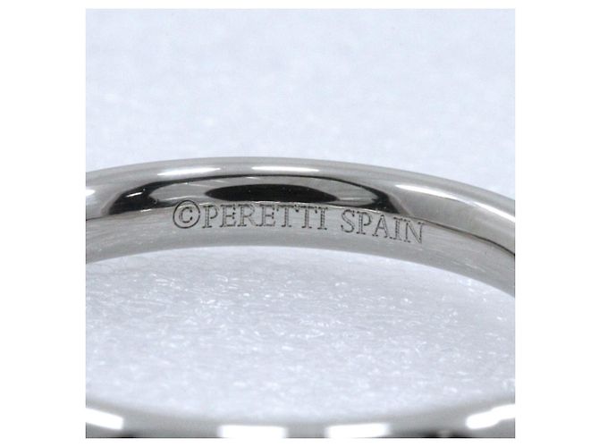 Fede curva Tiffany & Co. Elsa Peretti in platino con diamanti Argento - vista 7