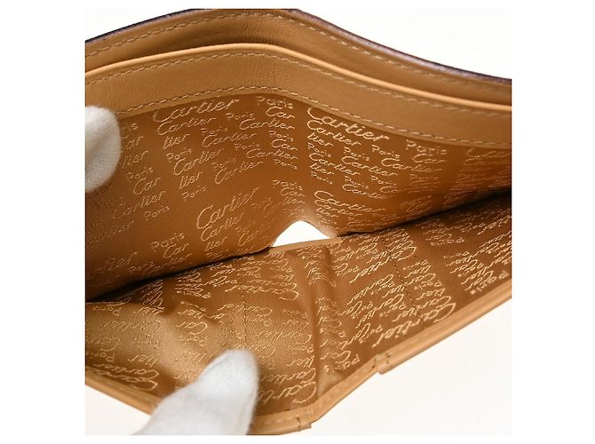 Cartier Bifold Leather Beige - vista 5