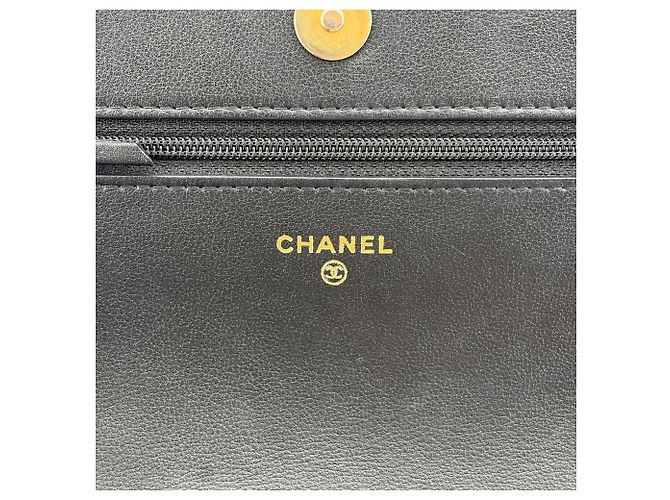 Chanel Wallet on Chain Chevron Patent Nero - vista 7
