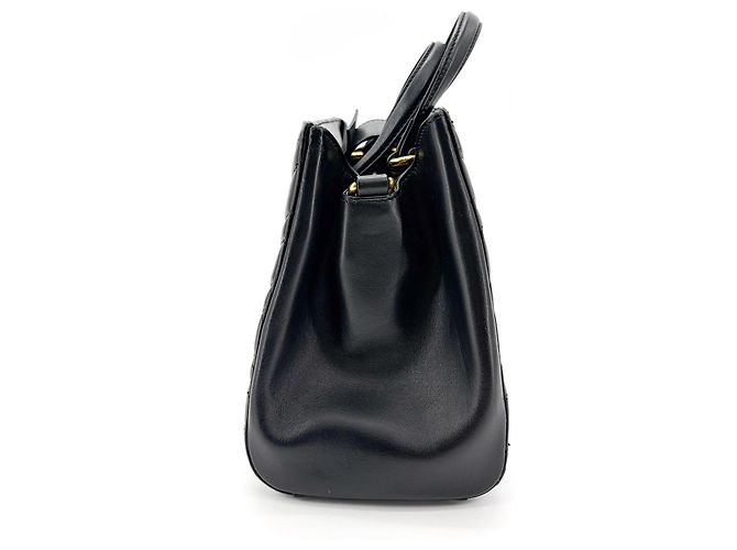 Gucci GG Marmont Tote aus gestepptem Leder Medium Schwarz - Ansicht 3