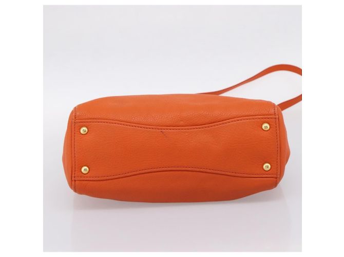 Miu Miu Caribou Convertible Tote Leather Medium Arancione - vista 4