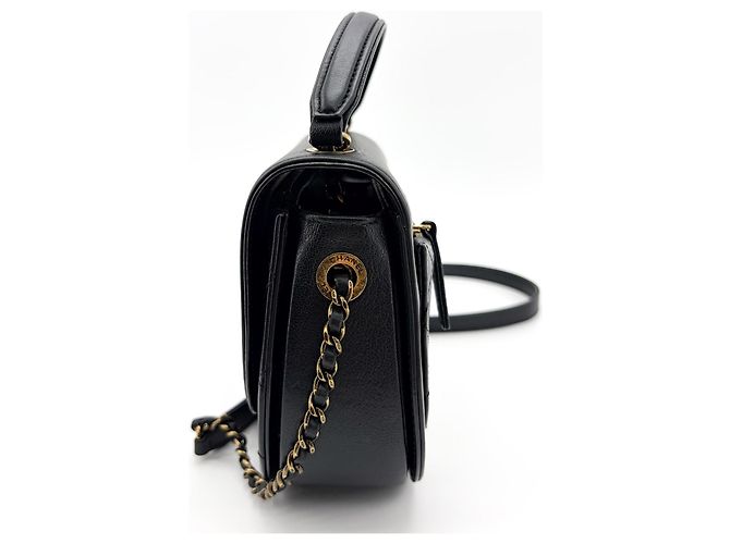 Chanel Coco Curve Flap Messenger in vitello e capretto matelassé Small Nero - vista 3
