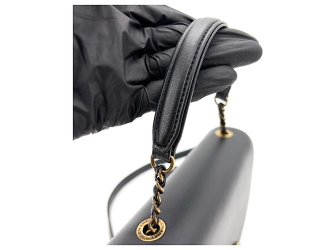 Chanel Coco Curve Flap Messenger in vitello e capretto matelassé Small Nero - vista 6