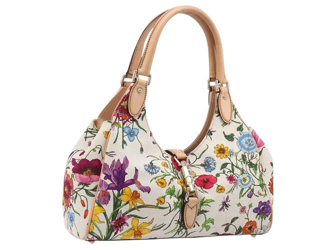 Gucci Joy Bardot Hobo Flora Canvas Medium Multicolor - vista 3