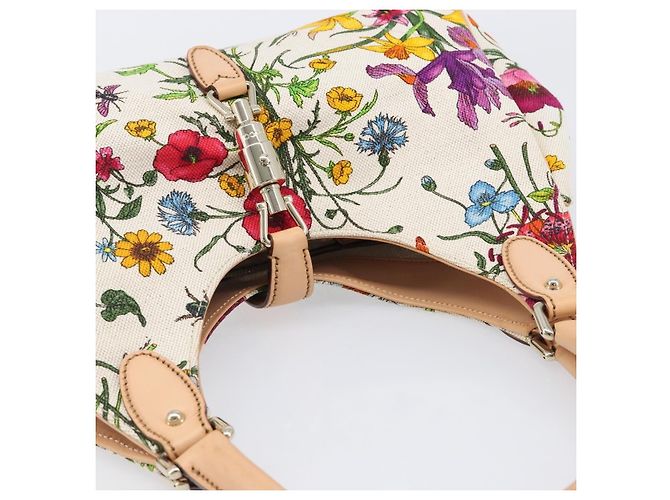 Gucci Joy Bardot Hobo Flora Canvas Medium Multicolor - vista 7