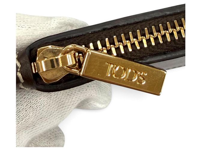 Tod's Raffia Charm & Pouch Bag Brown - view 11