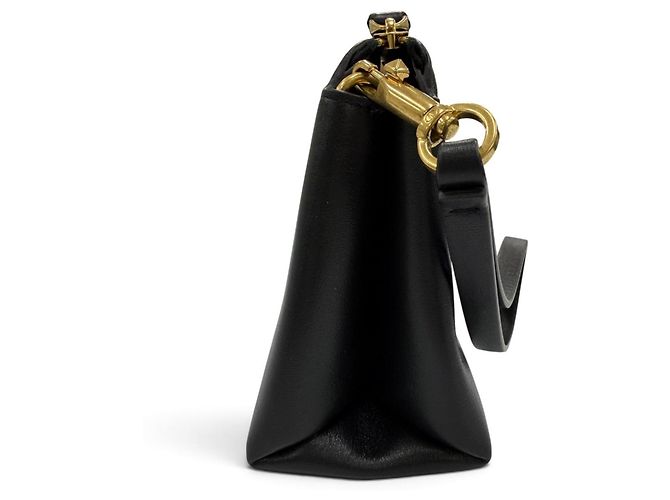 Necessaire in pelle con zip Valentino V-logo Nero - vista 2