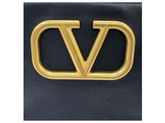 Necessaire in pelle con zip Valentino V-logo Nero - vista 5