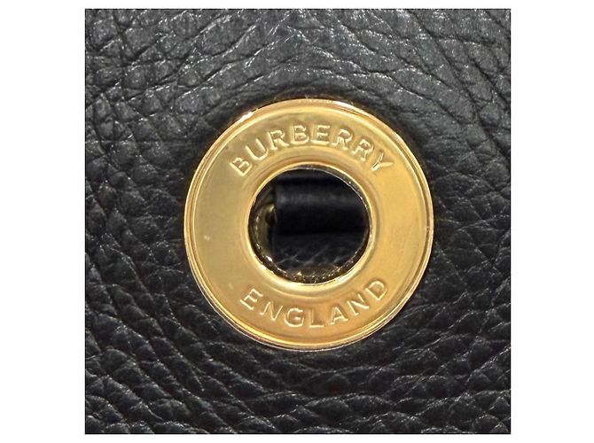 Borsa a mano in pelle media Burberry Bermondsey Check Nero - vista 10