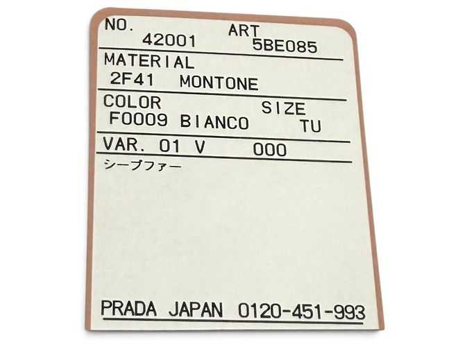 Borsa a tracolla Miu Miu 5BE085 in pelliccia di pecora con logo in metallo Bianco - vista 16