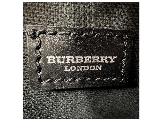 Borsa a mano in pelle Burberry Nova Check Nero Beige - vista 10