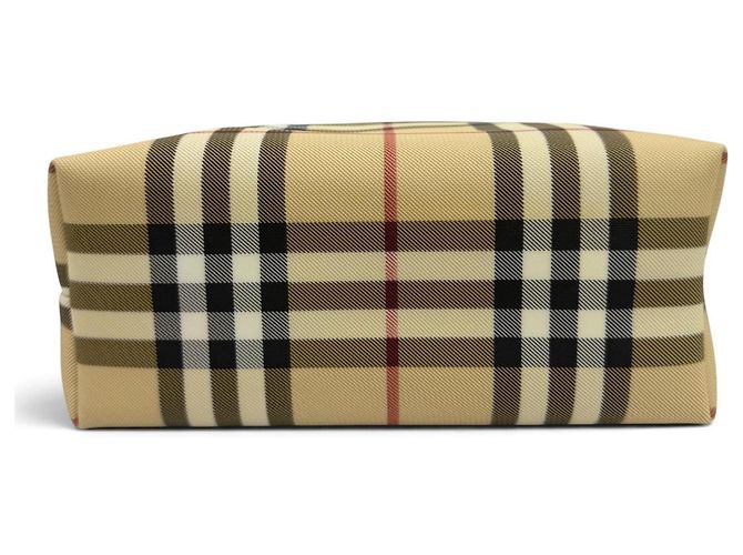 Borsa a mano in pelle Burberry Nova Check Nero Beige - vista 5