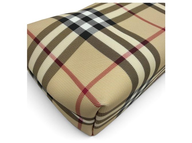 Borsa a mano in pelle Burberry Nova Check Nero Beige - vista 7