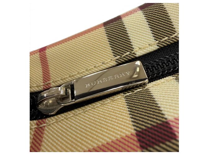 Borsa a mano in pelle Burberry Nova Check Nero Beige - vista 9