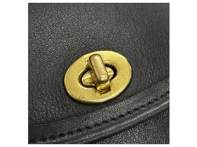 COACH Vintage 6908 Schultertasche aus Glove Leather Schwarz - Ansicht 12