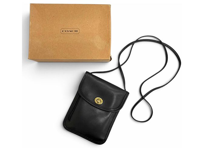 COACH Vintage 6908 Schultertasche aus Glove Leather Schwarz - Ansicht 2