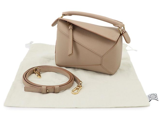 Bolsa Loewe Puzzle Edge Mini Areia - vista 2