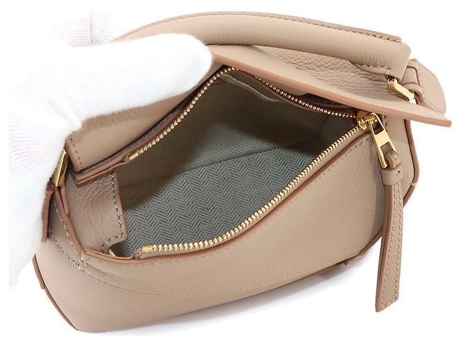 Bolsa Loewe Puzzle Edge Mini Areia - vista 7