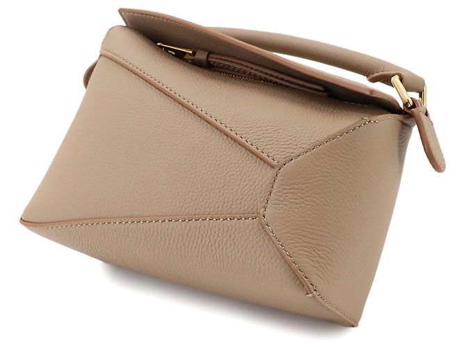 Bolsa Loewe Puzzle Edge Mini Areia - vista 9
