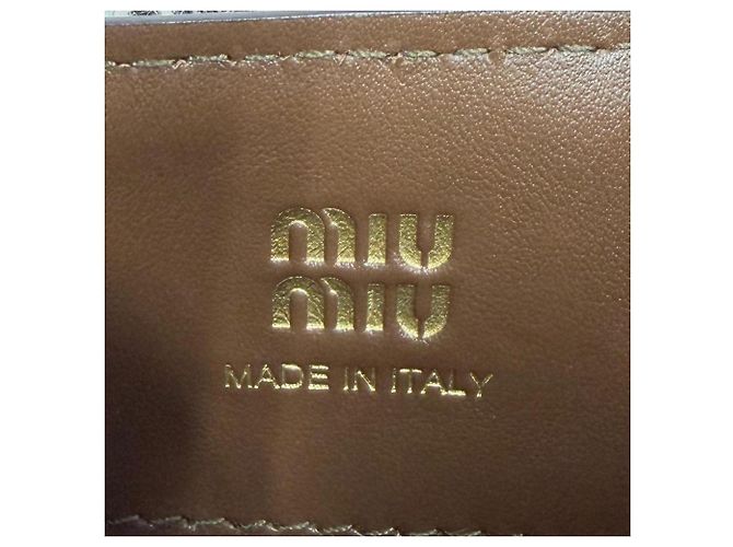 Borsa a tracolla Miu Miu in tweed pied-de-poule e pelle con logo Multicolore - vista 11