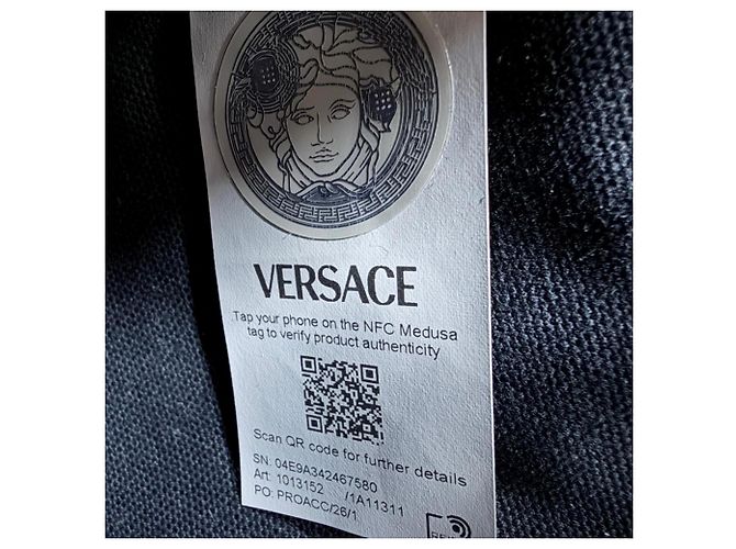 Versace Barocco Athena Raffia Tote Bag Schwarz - Ansicht 12