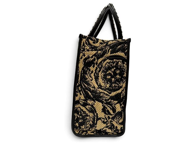 Versace Barocco Athena Raffia Tote Bag Schwarz - Ansicht 4