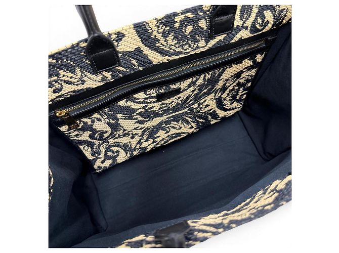 Versace Barocco Athena Raffia Tote Bag Schwarz - Ansicht 6