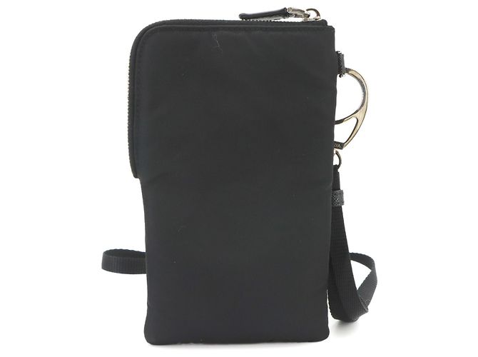 Prada Handtaschen-Pouch aus schwarzem Nylon - Ansicht 3