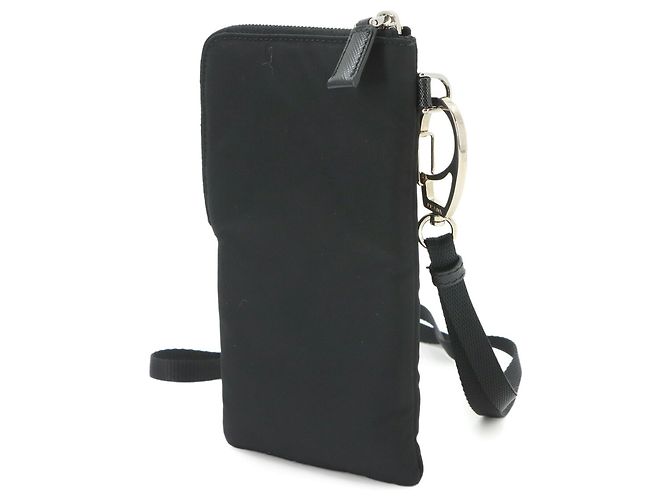 Prada Handtaschen-Pouch aus schwarzem Nylon - Ansicht 4