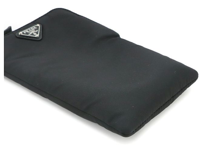 Prada Handtaschen-Pouch aus schwarzem Nylon - Ansicht 5