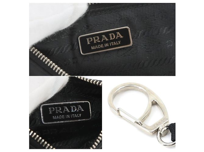 Prada Handtaschen-Pouch aus schwarzem Nylon - Ansicht 9