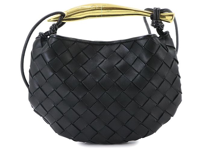 Borsa a mano Mini Sardine Intrecciato Bottega Veneta Nero - vista 2