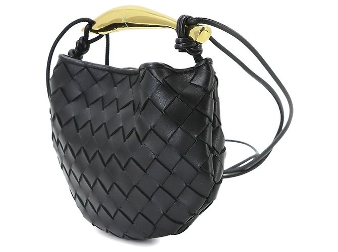 Borsa a mano Mini Sardine Intrecciato Bottega Veneta Nero - vista 3