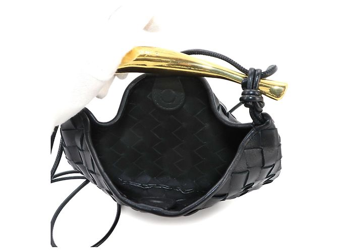 Borsa a mano Mini Sardine Intrecciato Bottega Veneta Nero - vista 6