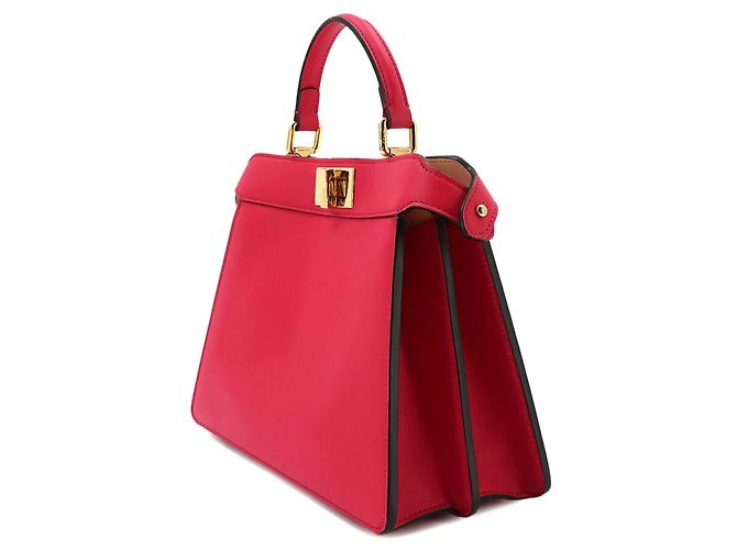 Borsa a mano Fendi Peekaboo Iseeu Small in rosa - vista 4