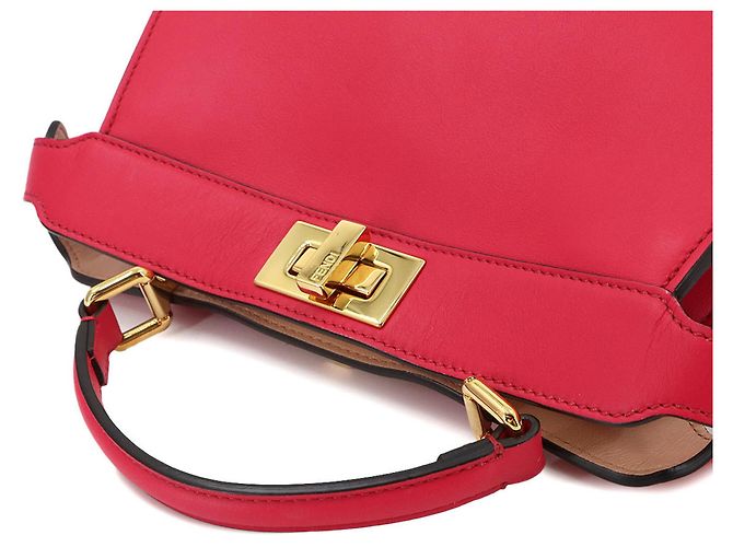 Borsa a mano Fendi Peekaboo Iseeu Small in rosa - vista 6