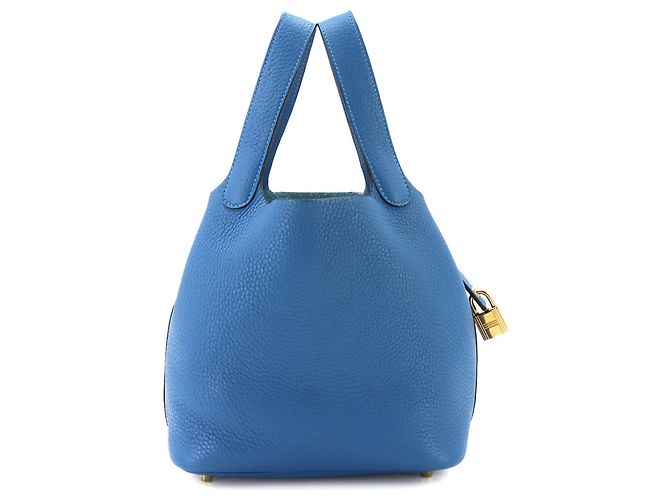 Autre Marque Borsa Piko Hermes Picotin Lock 18 PM Blu - vista 2