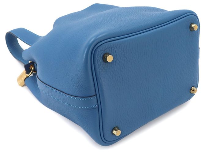 Autre Marque Borsa Piko Hermes Picotin Lock 18 PM Blu - vista 4