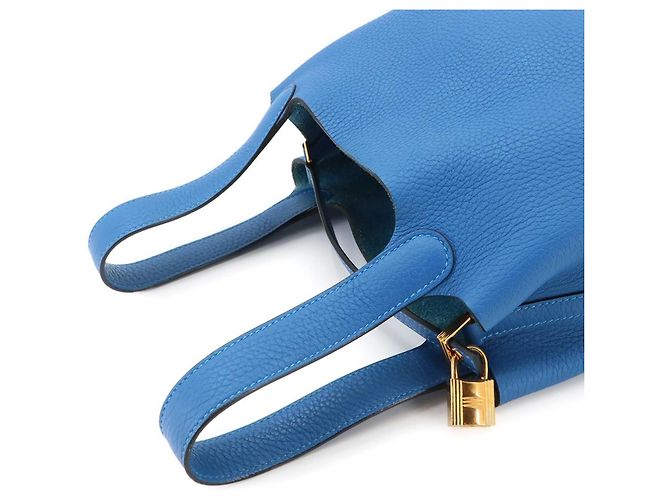 Autre Marque Borsa Piko Hermes Picotin Lock 18 PM Blu - vista 5