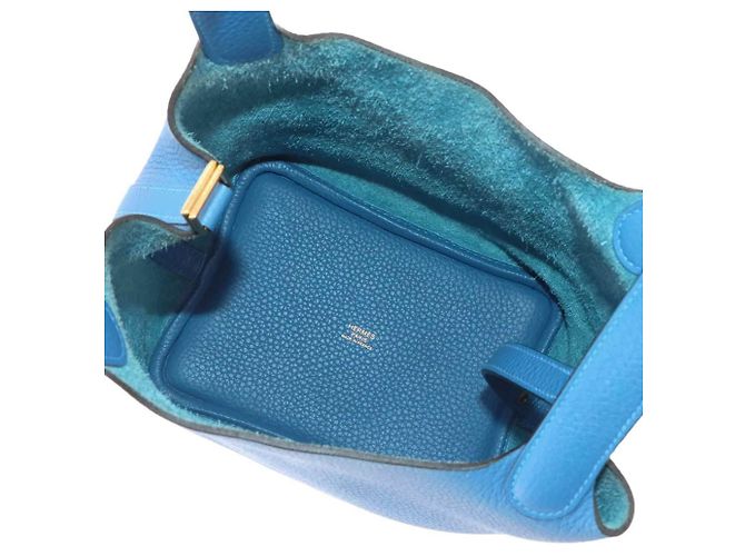 Autre Marque Borsa Piko Hermes Picotin Lock 18 PM Blu - vista 6