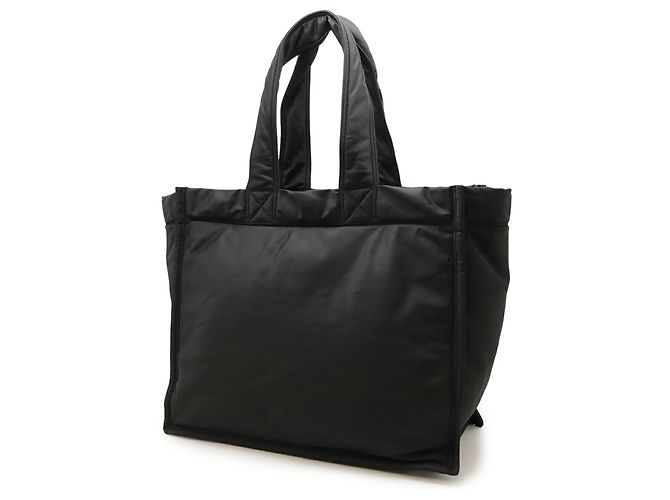 Borsa Tote Grande Burberry in Nylon Nero e Pelle - vista 3