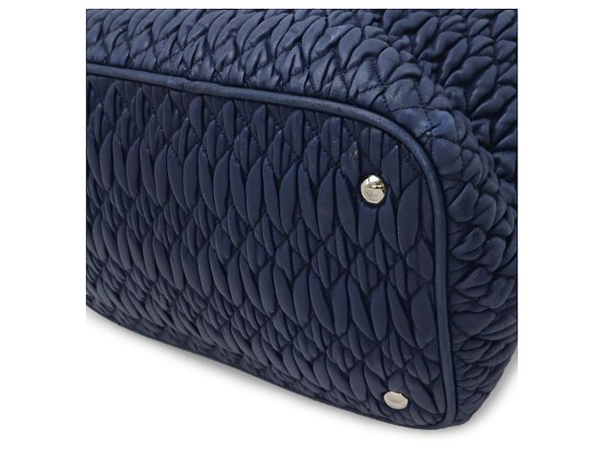 Borsa Miu Miu Matelassé Nappa Crystal Bijou Blu - vista 4