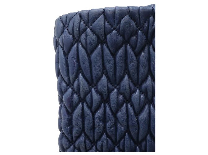 Borsa Miu Miu Matelassé Nappa Crystal Bijou Blu - vista 5