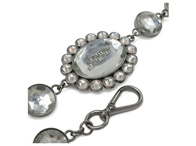 Borsa Miu Miu Matelassé Nappa Crystal Bijou Blu - vista 7