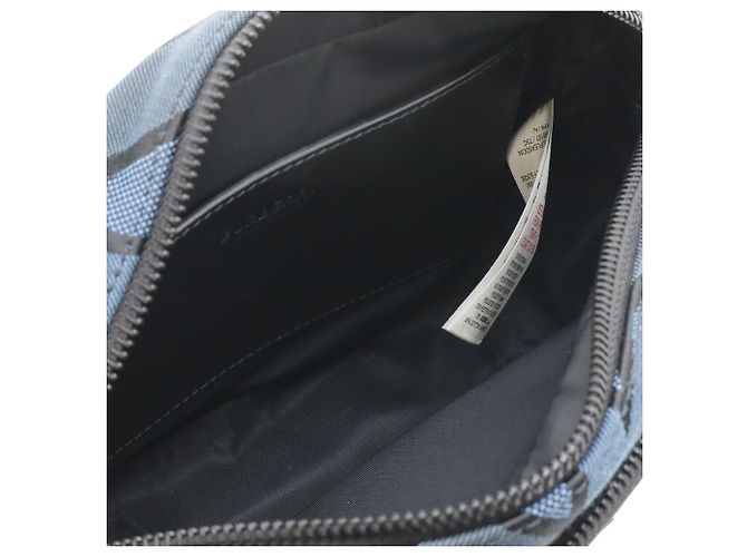 Borsa Burberry Ormond Paddy Nero Blu - vista 8